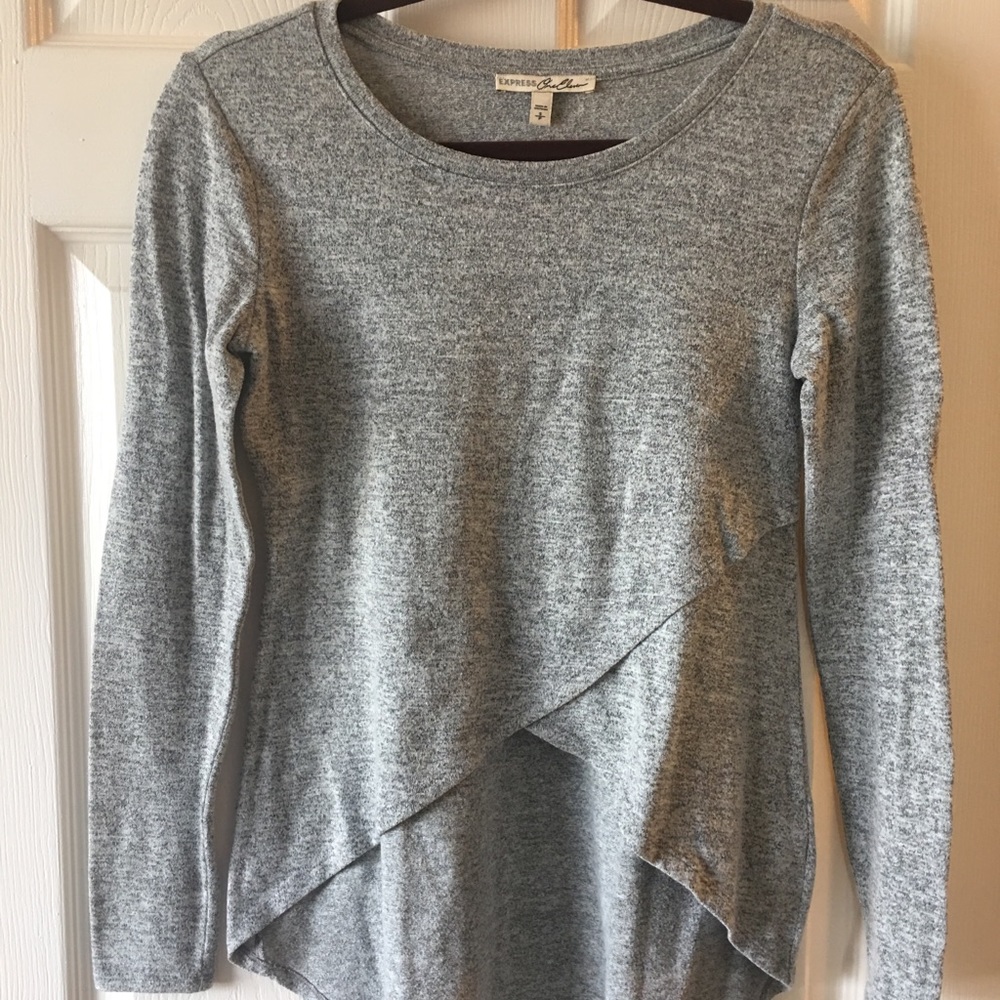 EXPRESS ONE ELEVEN GRAY HI-LO TOP